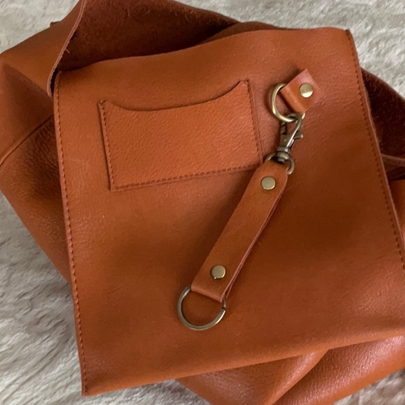 NWOT raw leather tote - Picture 4 of 5